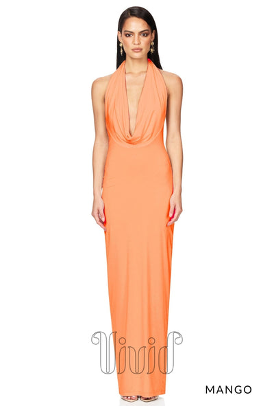 Nookie Element Gown in Mango / Oranges/Corals