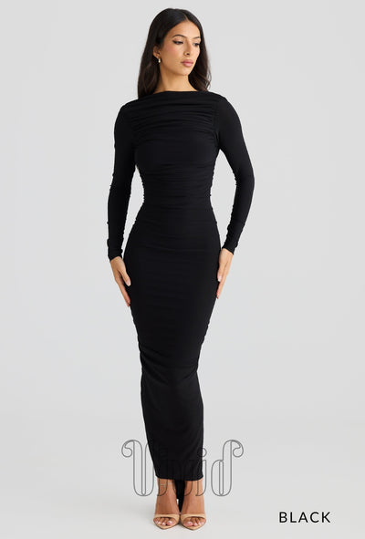 Melani The Label Evelyn Dress in Black / Blacks