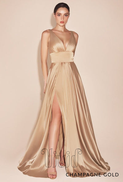 Vivid Core Fleur Gown in Champagne Gold / Golds