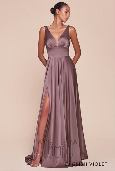 Vivid Core Fleur Gown in English Violet / Purples