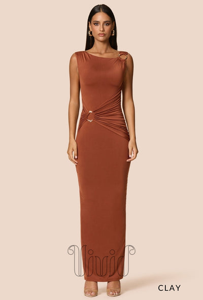 Nookie Kaia Maxi Dress in Clay / Nude & Neutrals