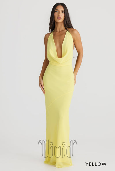 Melani The Label Lopez Gown in Butter Yellow / Yellows