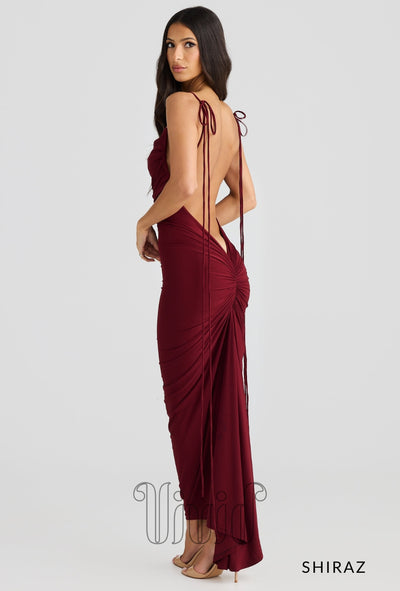 Melani The Label Olivia Dress in Shiraz / Reds