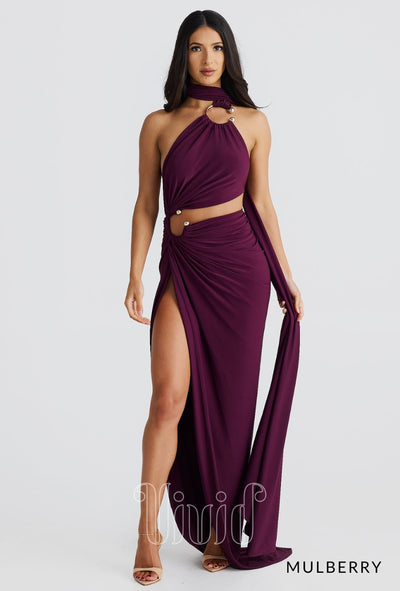 Melani The Label Zahra Gown in Mulberry / Purples