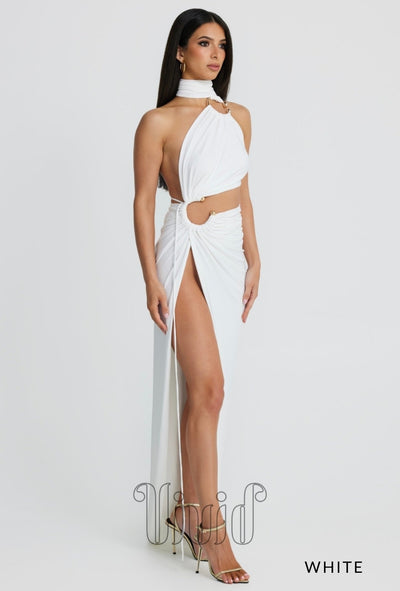 Melani The Label Zahra Gown in White / Whites