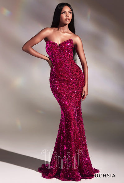 Vivid Luxe Anya Gown in Fuchsia / Pinks