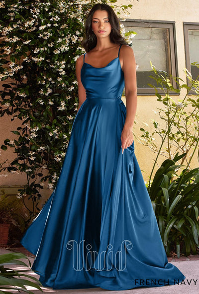 Vivid Core Lily Gown in French Navy / Blues